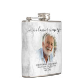 Marble in Loving Memory Funeral Memorial Tribution Heupfles (Rechts)