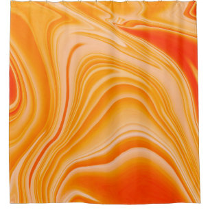 Marble ink colorful. Orange marble pattern  Douchegordijn