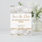 MARBLE INSPIRED WHITE GOLD BEWAREN DE DATUM AANKONDIGING (Staand voorkant)