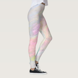 *~* Marble Iridescent Pastel Pinks Blues Swirly Leggings