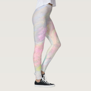 *~* Marble Iridescent Pastel Pinks Blues Swirly Leggings