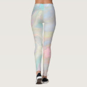 *~* Marble Iridescent Pastel Pinks Blues Swirly Leggings (Achterkant)