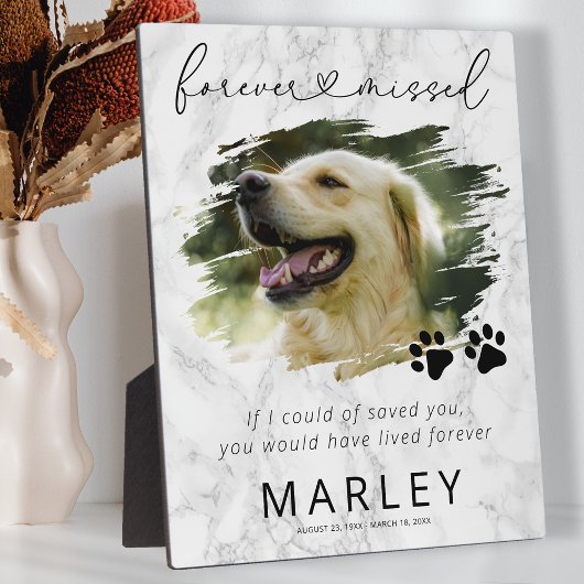 Marble Keepomwille Pet Memorial Photo Plaque Fotoplaat
