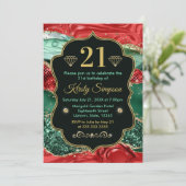 Marble Kerst Agate & Gouden Glitter Verjaardag Kaart (Staand voorkant)