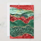 Marble Kerst Agate & Gouden Glitter Verjaardag Kaart (Achterkant)