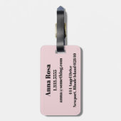 *~* Marble & Lace + Black Diamond Monogram Bagagelabel (Achterkant verticaal)