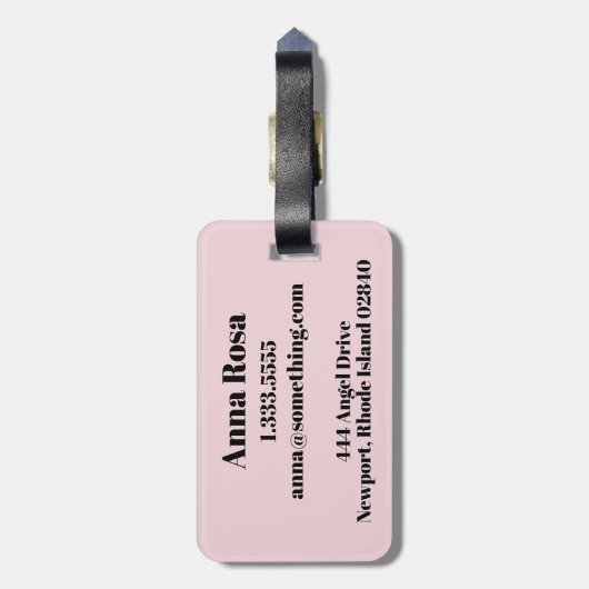 *~* Marble & Lace + Black Diamond Monogram Bagagelabel (Achterkant verticaal)