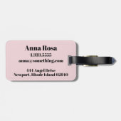 *~* Marble & Lace + Black Diamond Monogram Bagagelabel (Achterkant horizontaal)