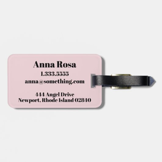 *~* Marble & Lace + Black Diamond Monogram Bagagelabel (Achterkant horizontaal)