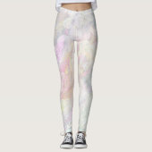 *~* Marble Lace Iridescent Pastel Pinks Blues Leggings (Voorkant)