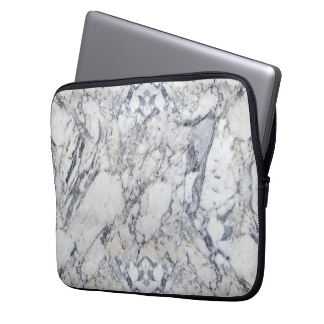 "Marble" laptophoes Laptop Sleeve (Voorkant Links)