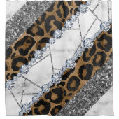 Marble Leopard Shower Curtain Douchegordijn (Voorkant)