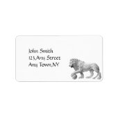 Marble Lion Address Label Sjabloon (Voorkant)