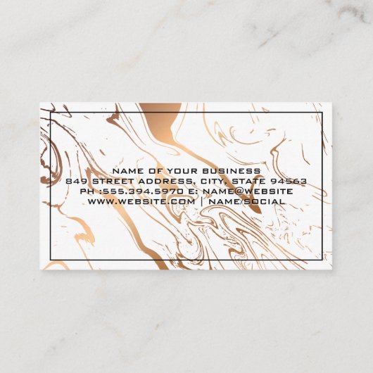 Marble Liquid Background Visitekaartje (Achterkant)