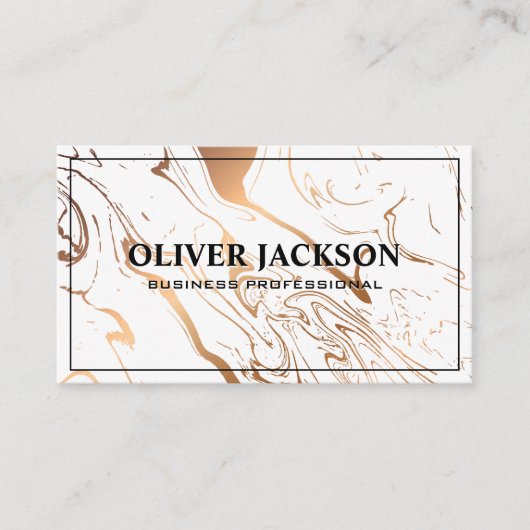 Marble Liquid Background Visitekaartje (Voorkant)