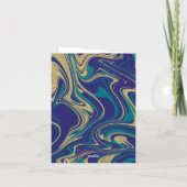 Marble Liquid Faux Gold Blue Hartelijk dank (Achterkant)