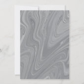 Marble Liquid Gray Agate Typography Wedding Invita Kaart (Achterkant)