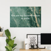 Marble Love Quote Poster – gepersonaliseerde muurk (Thuiskantoor)