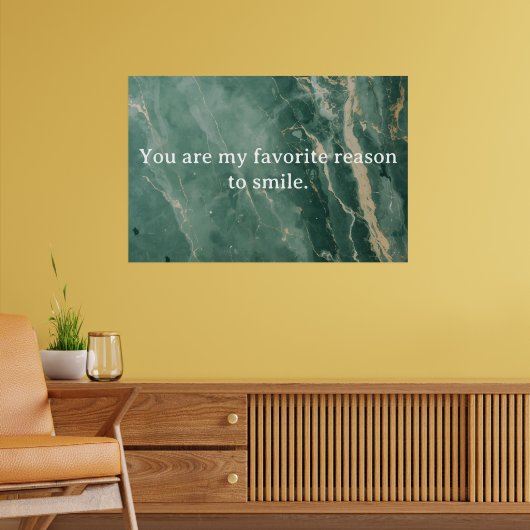 Marble Love Quote Poster – gepersonaliseerde muurk (Woonkamer 2)