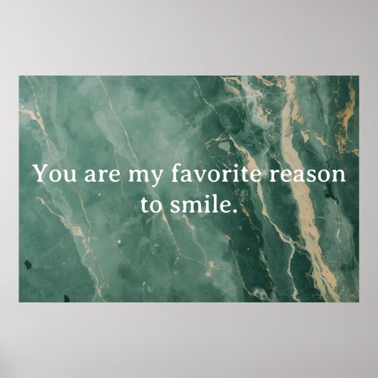 Marble Love Quote Poster – gepersonaliseerde muurk (Voorkant)