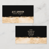 Marble luxe elegant goud moderne glazen ontwerper visitekaartje (Voorkant / Achterkant)