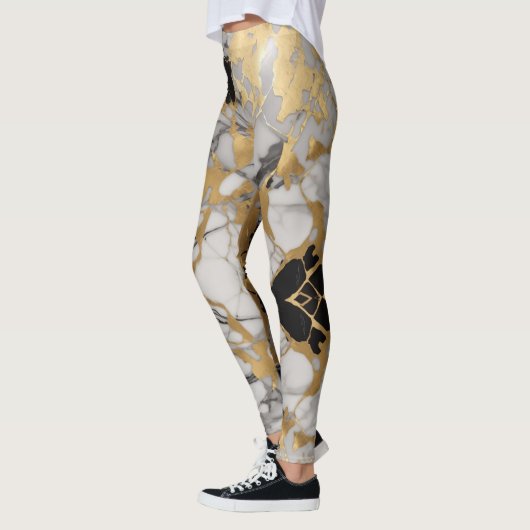 "Marble Majesty - Opulent Vrouwen Leggings (Links)