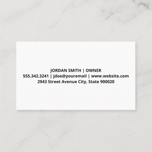 Marble Makeup Brushes Visitekaartje (Achterkant)