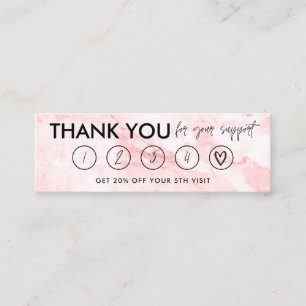 Marble Makeup Hair Bedankt Loyalty Card Mini Visitekaartje