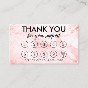 Marble Makeup Hair Bedankt Loyalty Card Visitekaartje