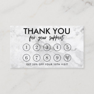 Marble Makeup Hair Bedankt Loyalty Card Visitekaartje
