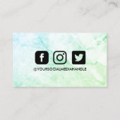 Marble Makeup Hair Bedankt Loyalty Kaart Visitekaartje (Achterkant)