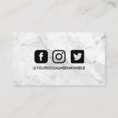 Marble Makeup Hair Bedankt Loyalty Kaart Visitekaartje (Achterkant)