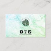 Marble Makeup Hair Logo Loyalty Kaart Visitekaartje (Achterkant)