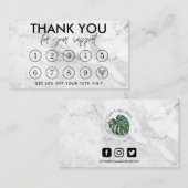 Marble Makeup Hair Logo Loyalty Kaart Visitekaartje (Voorkant / Achterkant)