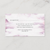 Marble Marble Marked Paint Mauve Appointards Afsprakenkaartje (Achterkant)