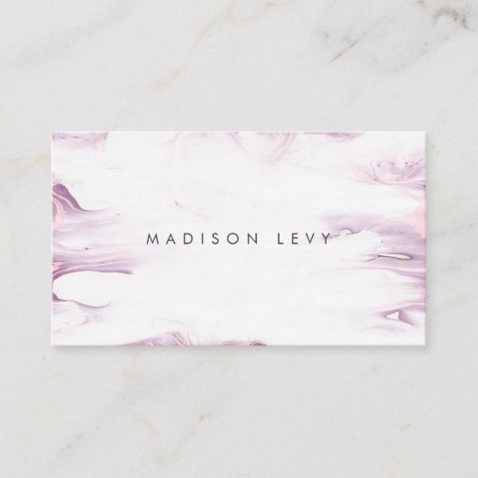Marble Marble Marked Paint Mauve Appointards Afsprakenkaartje (Voorkant)