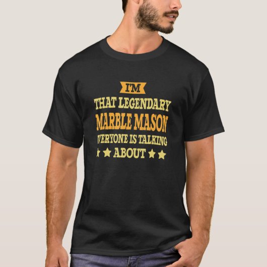 Marble Mason Job Title Employee Funny Worker Marbl T-shirt (Voorkant)