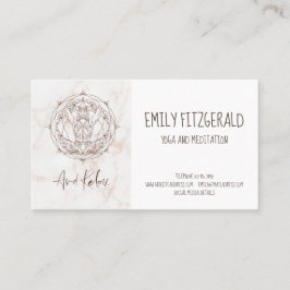 Marble Meditation Mandala Yoga leraar en ontspan Visitekaartje