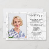 Marble Memorial Celebration of Life Photo Funeral Kaart (Voorkant)