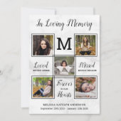 Marble Memorial Herdenking Foto Sympathie Funeral Bedankkaart (Voorkant)