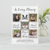 Marble Memorial Herdenking Foto Sympathie Funeral Bedankkaart (Staand voorkant)