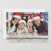 Marble Merry kerstfamilie Foto 2 Sided Kaart (Voorkant)