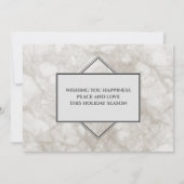 Marble Merry kerstfamilie Foto 2 Sided Kaart (Achterkant)