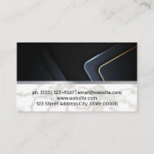 Marble Metallic Trim Visitekaartje (Achterkant)