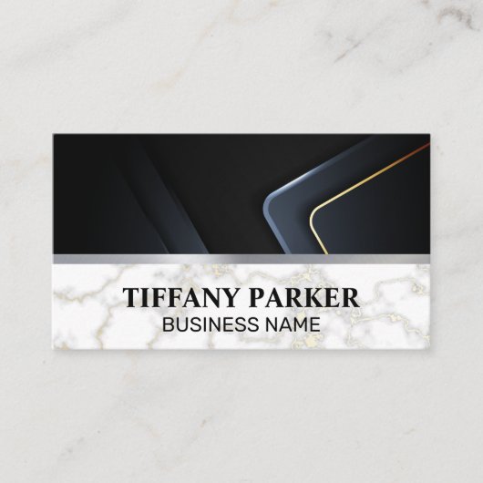 Marble Metallic Trim Visitekaartje (Voorkant)