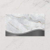 Marble Metallic Wave | QR-code Visitekaartje (Achterkant)