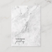 Marble Minimale Earring Display Kaart Visitekaartje (Voorkant)