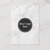 Marble Minimale Earring Display Kaart Visitekaartje (Achterkant)
