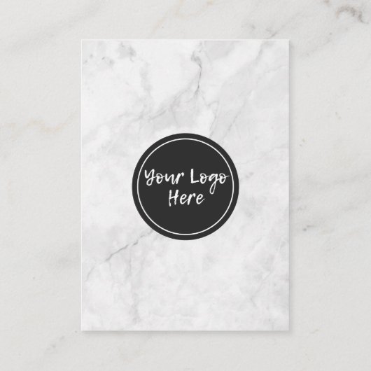 Marble Minimale Earring Display Kaart Visitekaartje (Achterkant)