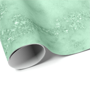 Marble Mint Green Glitter Pastel Abstract Cadeaupapier